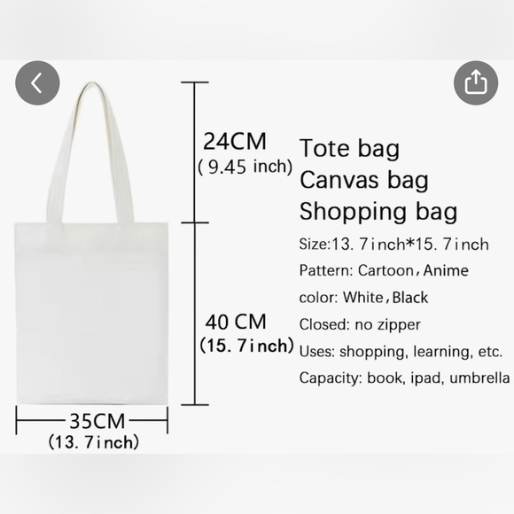 Taylor Swift Midnights inspired printed canvas tote bag, trendy reusable bag NIP - Picture 2 of 4